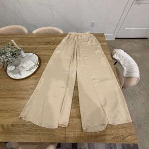 ROSETTA GETTY Split Front Wide-Leg Pants
